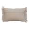 Hello Honey® Ivory Boho Macramé Lumbar Pillow with Fringe
